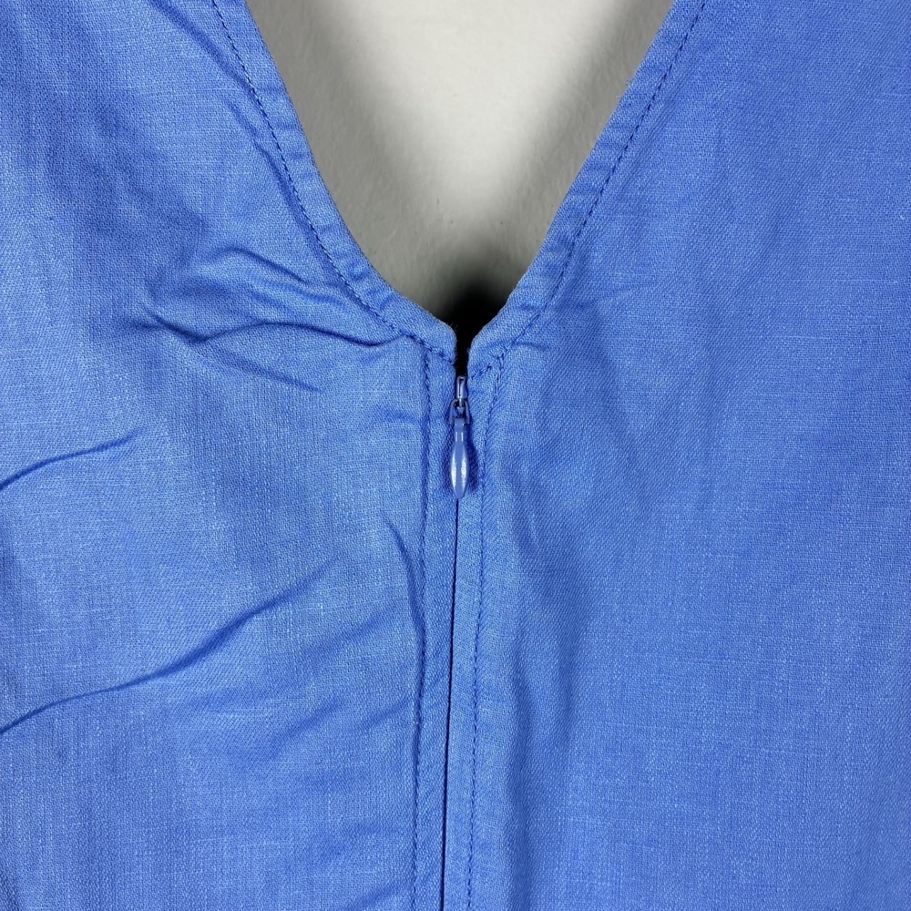 Banana Republic Women's Linen Maxi Dress Sz 18 Light Blue Resort Vacation Cruise - Picture 8 of 11